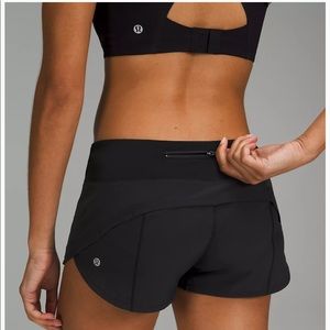 lululemon atheltica - Speed Up Low-Rise Lined Short 2.5" - Grey & Orange